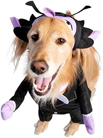 PET KREWE תחפושת הכלב הערפד של הרוזן | רחוב סומסום דרקולה מפלצת תלבושות לחיות מחמד לכלבים וחתולים | בינוני קטן גדול ו- X-Garge